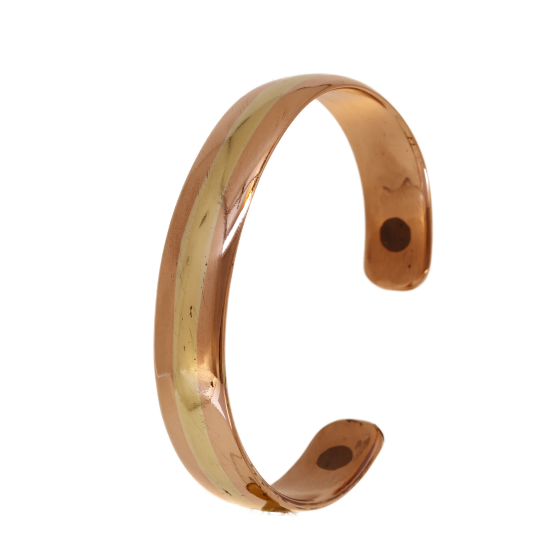 Aiolos copper bracelet – 18 mm copper cuff with two neodymium magnets