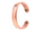Handgeschmiedetes offenes Kupferarmband Amun mit zwei eingelassenen Neodym‑Magneten und hochglänzender Oberfläche