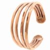 Offenes Kupferarmband Boreas – handgefertigte Manschette mit 4 parallel verlaufenden kupferstäben und glänzender Oberfläche und deutlichen Schmiedespuren