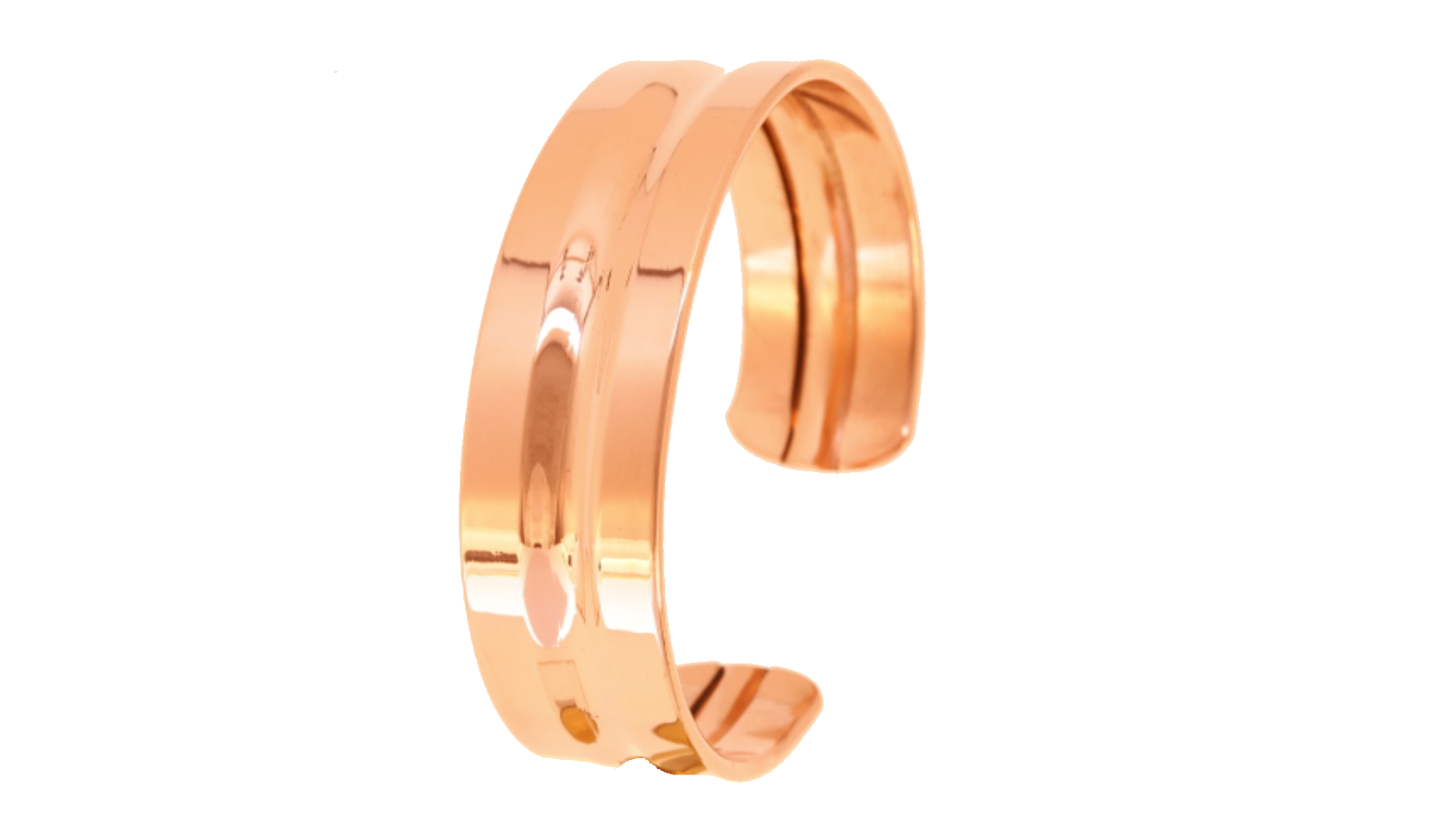 Kupferarmband, 15mm breit, handpoliert – Detailansicht